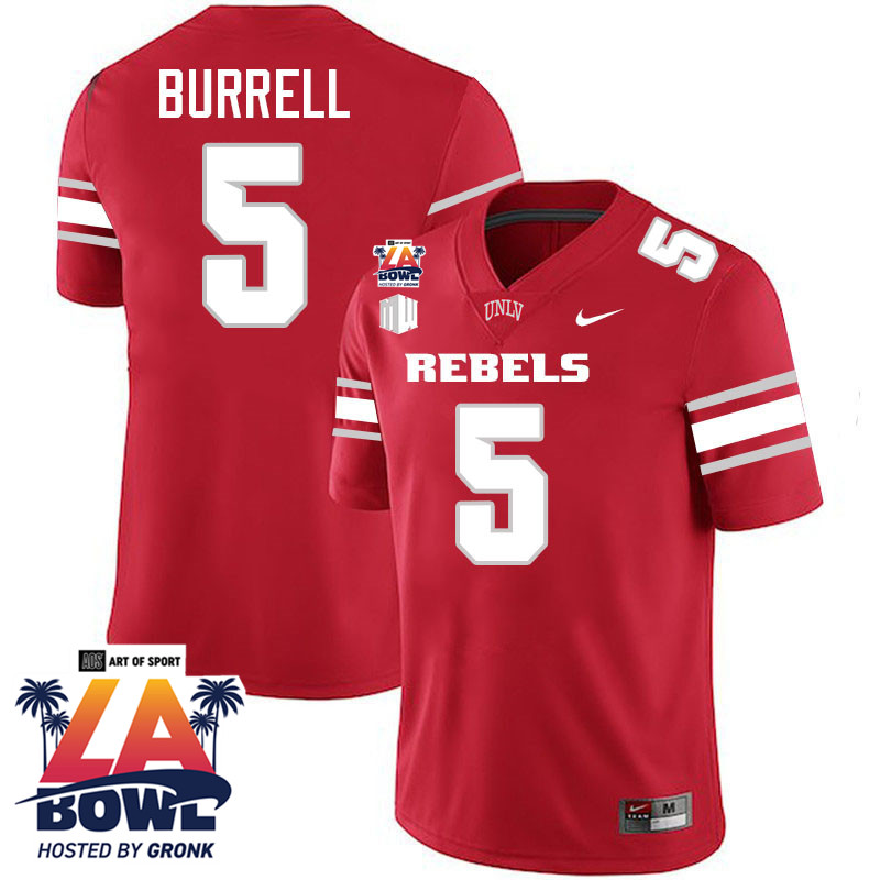 Greg Burrell LA Bowl Jersey,UNLV Rebels 2024 LA Bowl Jersey-Scarlet